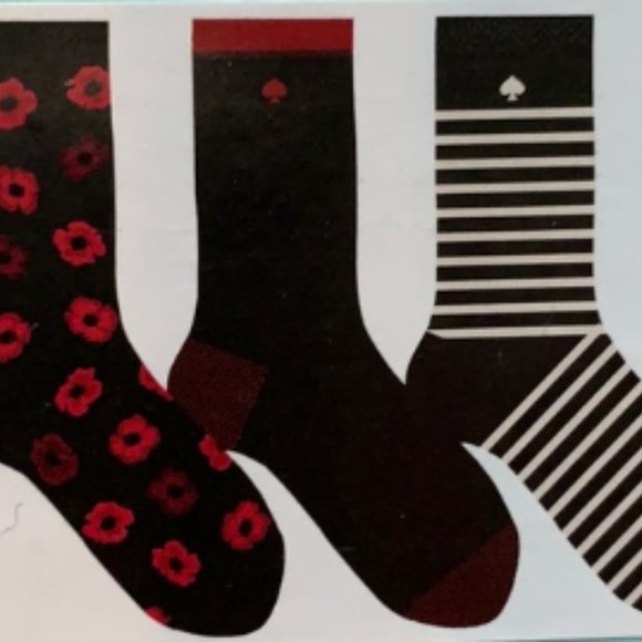 3 Pcs Kate Spade Sock Set - Picture 3 of 6